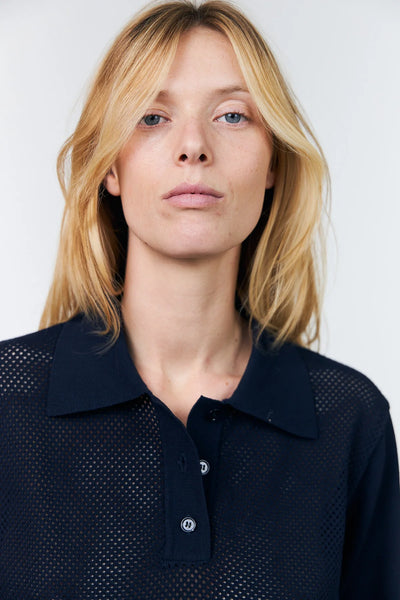 Lollys Laundry - Opalll Polo Knit - Dark Blue