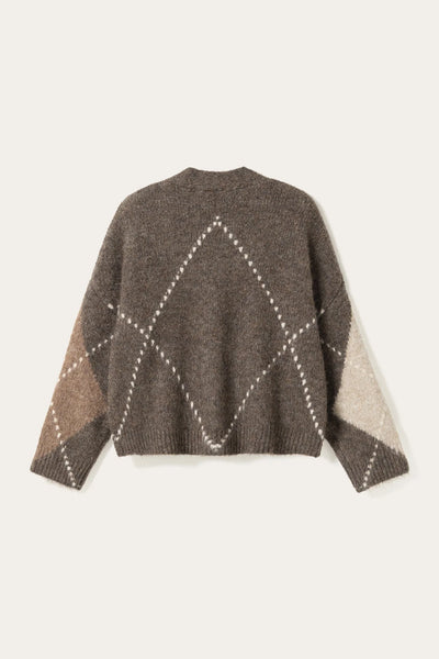 Noella Fashion - Laiana Knit Cardigan - Ash Brown Mix