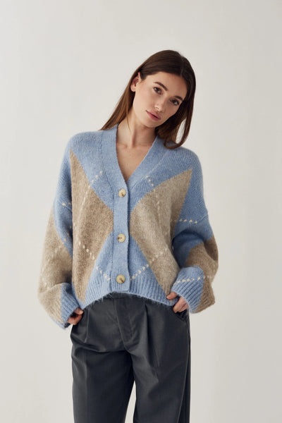 Noella Fashion - Laiana Knit Cardigan - Sky Blue Mix