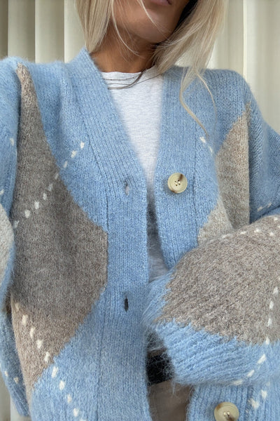 Noella Fashion - Laiana Knit Cardigan - Sky Blue Mix