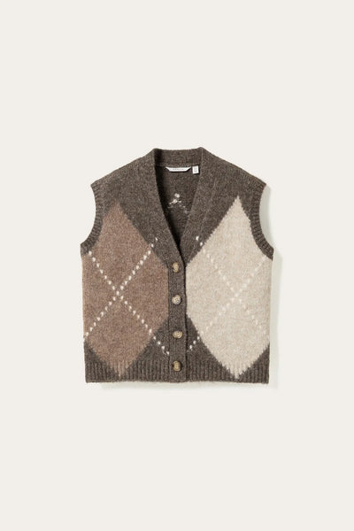 Noella Fashion - Laiana Knit Vest - Ash Brown