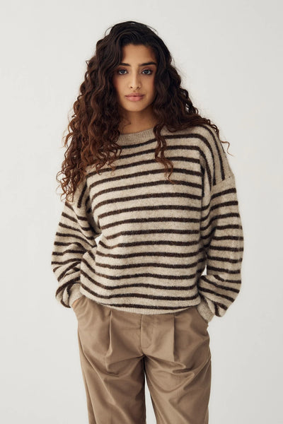Noella Fashion - Mafalda Knit - Brown/Sand Stripe
