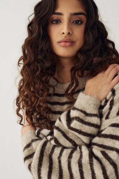 Noella Fashion - Mafalda Knit - Brown/Sand Stripe