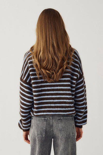 Noella Fashion - Mafalda Knit - Brown/Blue Stripe