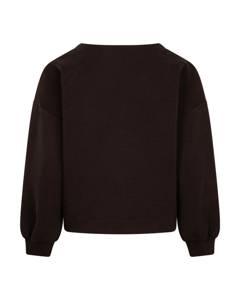 Red Button - Skyler LS Top - Espresso