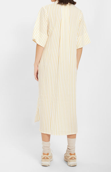 Loreak Mendian - Sabine Stripe Dress - Yellow/White