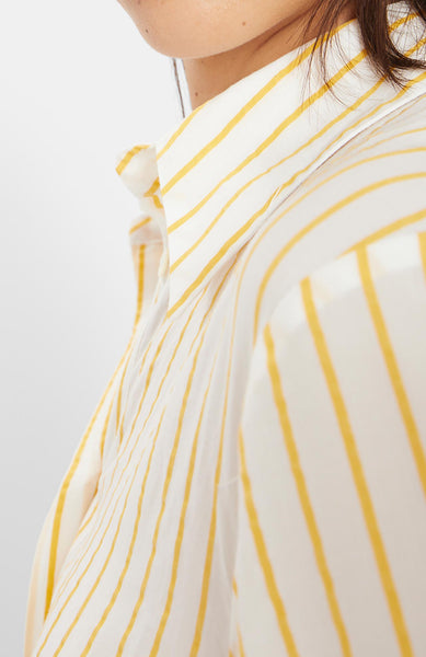 Loreak Mendian - Sabine Stripe Dress - Yellow/White