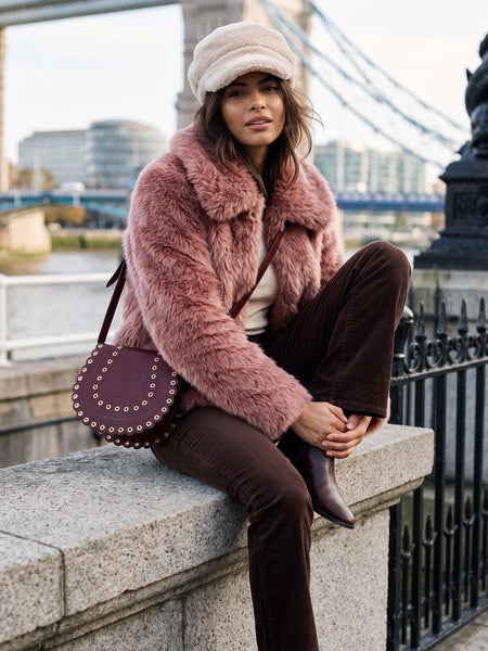 Nooki Design - Galaxy Faux Fur Jacket - Rose