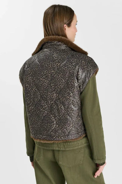 Le Temps des. Cerises - Fauve Gilet - Animal Print