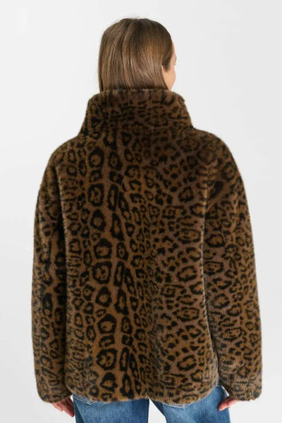 Le Temps des Cerises - Leopard Print Reversible Coat