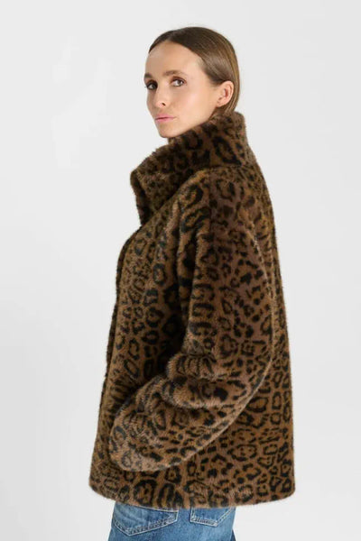Le Temps des Cerises - Leopard Print Reversible Coat