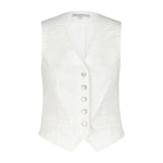 Red Button Waistcoat - White