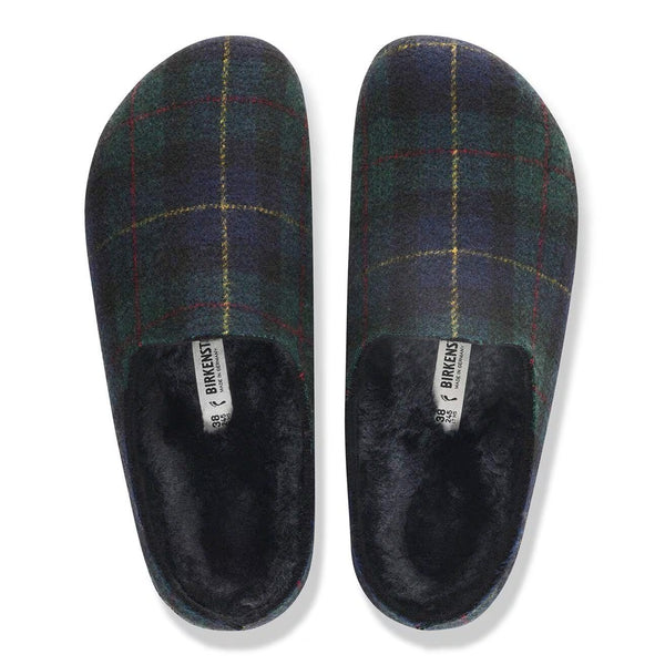 Birkenstock - Amsterdam Wrapped Slipper - Green/Navy Plaid