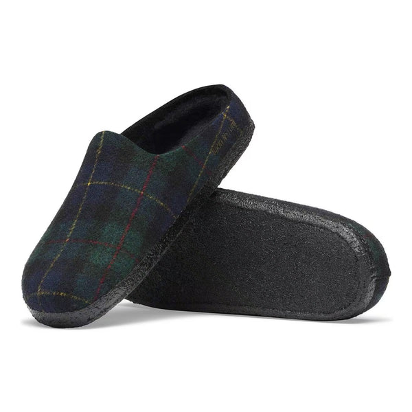 Birkenstock - Amsterdam Wrapped Slipper - Green/Navy Plaid
