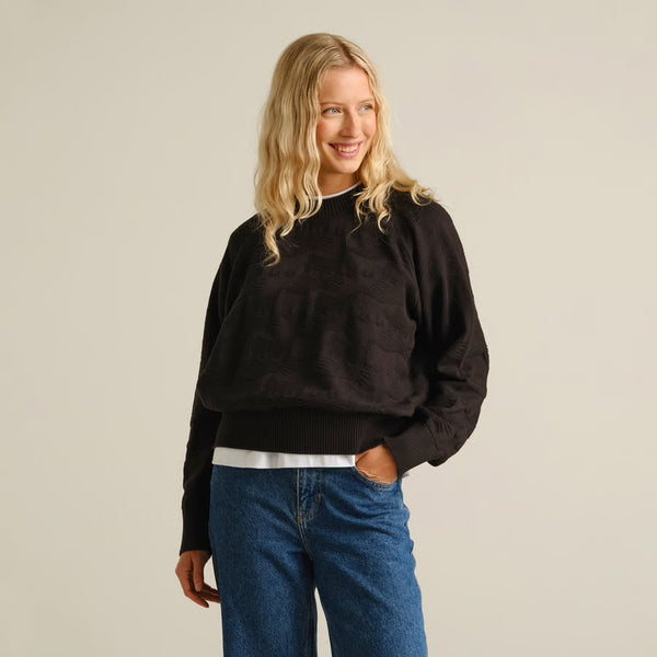 Dedicated - Husie Pepita Cats Sweater - Black