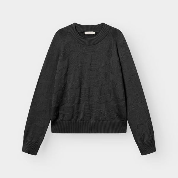 Dedicated - Husie Pepita Cats Sweater - Black