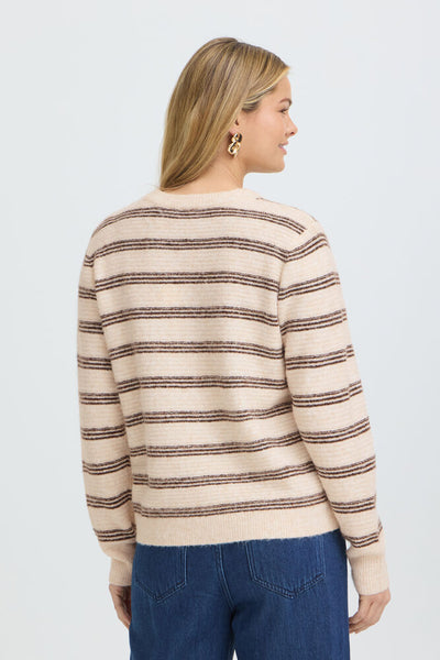 Fransa - Frkendra PU 4 - Oatmeal Stripe