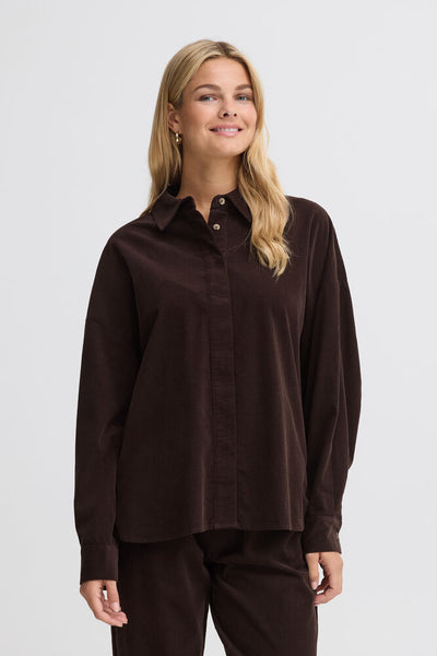 Fransa - Frcory Shirt 3 - Hot Fudge