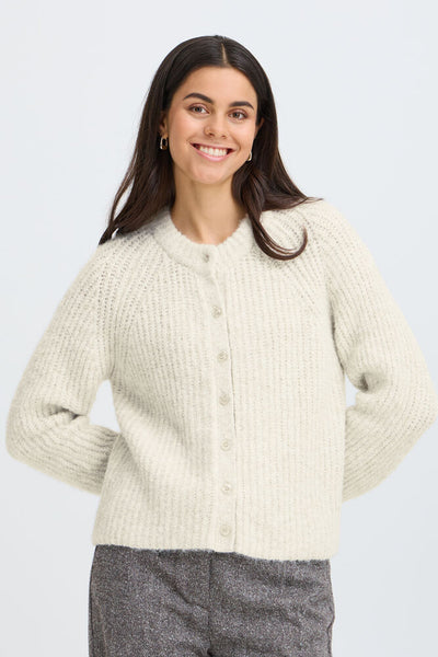 Fransa - Frcharleen Cardigan 1 - Oatmeal Melange