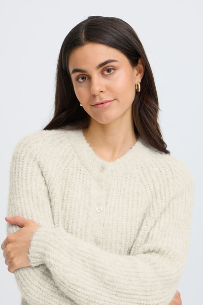 Fransa - Frcharleen Cardigan 1 - Oatmeal Melange