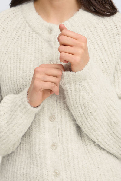 Fransa - Frcharleen Cardigan 1 - Oatmeal Melange