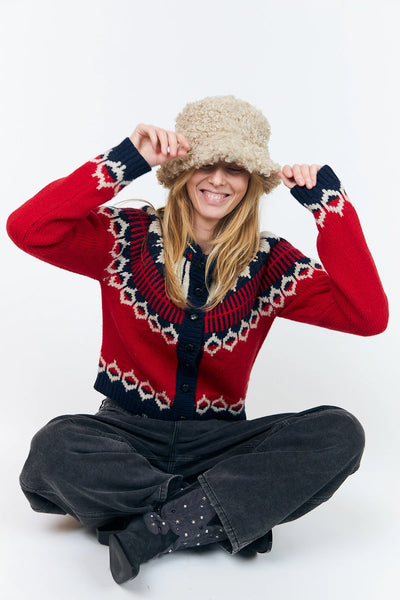 Lollys Laundry - Clarell Knit Cardigan - Red