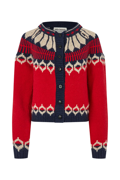 Lollys Laundry - Clarell Knit Cardigan - Red