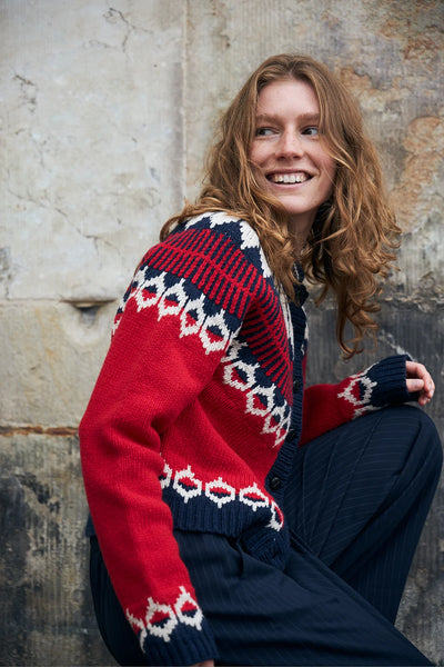 Lollys Laundry - Clarell Knit Cardigan - Red