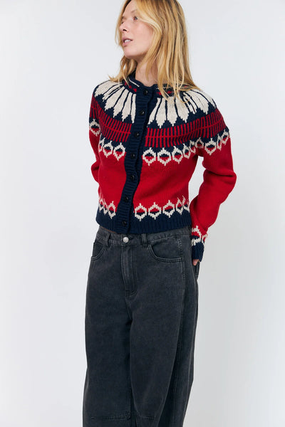 Lollys Laundry - Clarell Knit Cardigan - Red