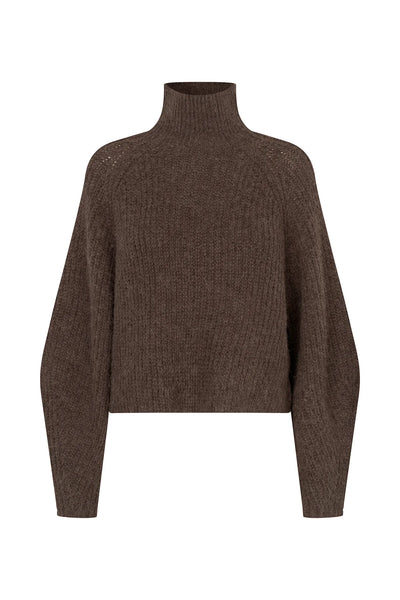 Lollys Laundry - Elioll Knit Jumper - Dark Mokka