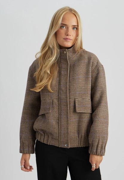 Minus - MSsolay Jacket - Checked Tiramisu