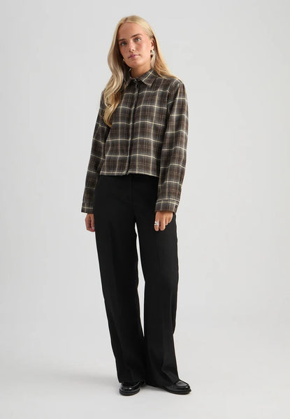 Minus - MSregine Checked Shirt - Tiramisu