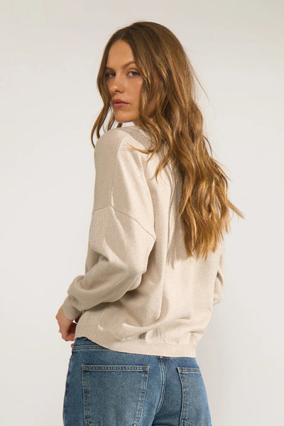 Numph - Nudayletta Lurex Pullover - Whitecap Grey