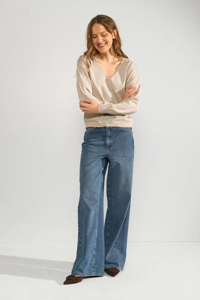 Numph - Nudayletta Lurex Pullover - Whitecap Grey