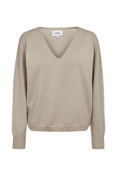Numph - Nudayletta Lurex Pullover - Whitecap Grey