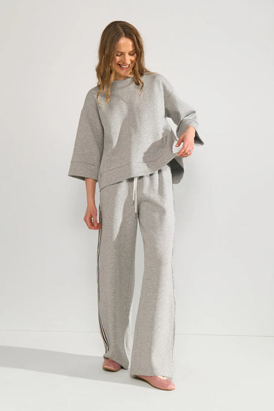 Numph - Nunathalie Wide Leg Sweatpants - Medium Grey