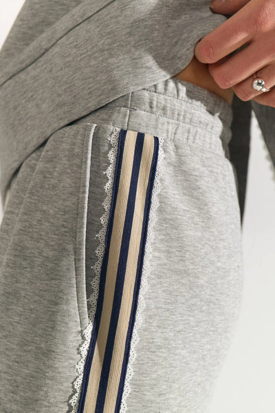 Numph - Nunathalie Wide Leg Sweatpants - Medium Grey