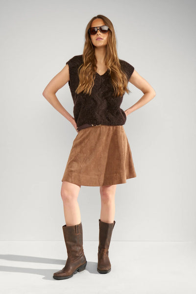 Numph - Nualmas Knitted Vest - Black Coffee