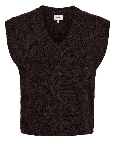 Numph - Nualmas Knitted Vest - Black Coffee