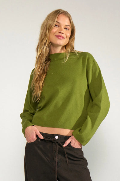 Numph - Nucarma Crop Pullover - Calla Green