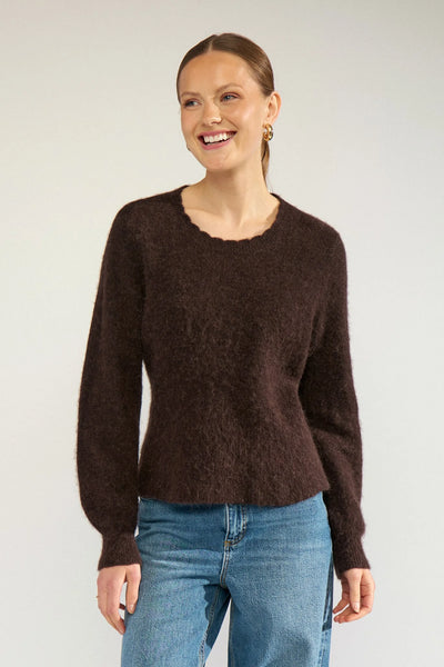 Numph - Nusuri Pelum Pullover - Black Coffee