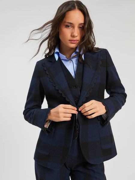 Vilagallo - Gingham Jacket - Black/Navy