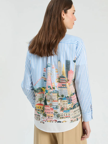 Vilagallo - City Scape Shirt - Blue/Multi