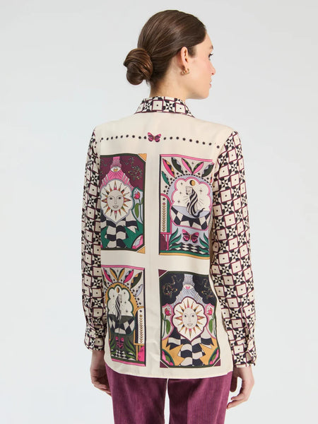 Vilagallo - Geometric Shirt with Tarot prints