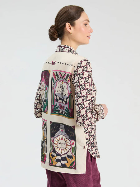 Vilagallo - Geometric Shirt with Tarot prints