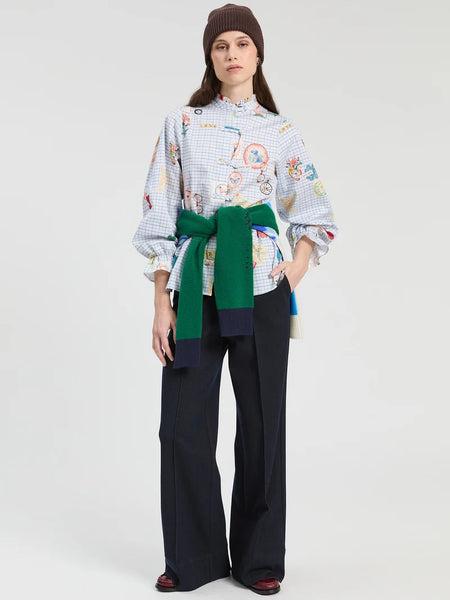 Vilagallo - Straight Leg Trouser - Navy