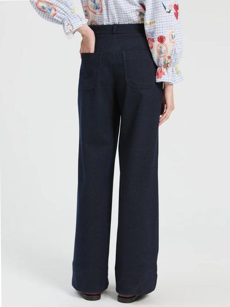 Vilagallo - Straight Leg Trouser - Navy