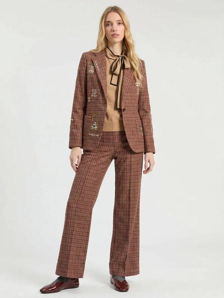 Vilagallo - Straight Leg Checked Trouser