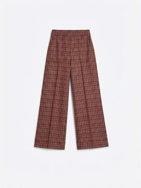 Vilagallo - Straight Leg Checked Trouser