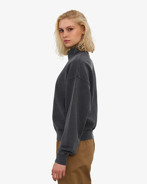 Colorful Standard - Womens Quarter Zip Sweat - Faded Black